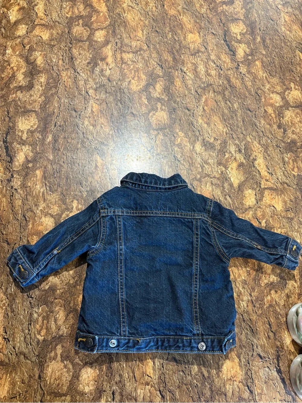 Baby denim bundle. 9M OshKosh jacket 12M Oshkosh and 12MChildrensPlace overalls.
